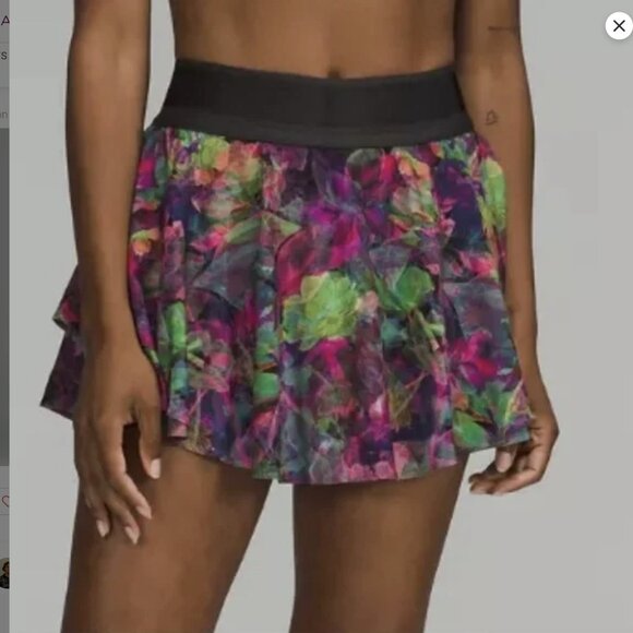 Lululemon Court Rival High-Rise Skort 12 in Vivid Floral Tone Multi - Picture 1 of 6